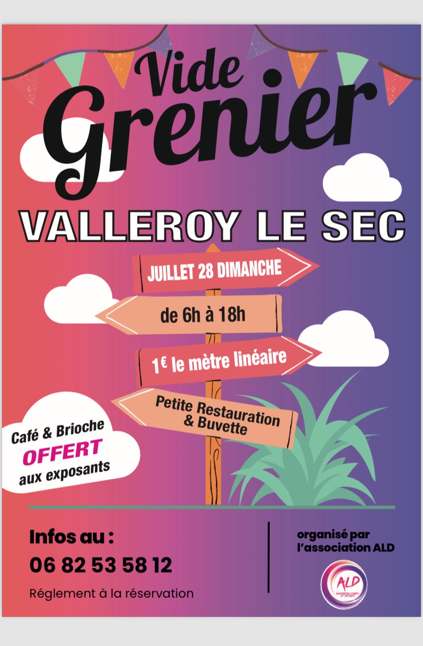 VIDE GRENIER à VALLEROY-LE-SEC